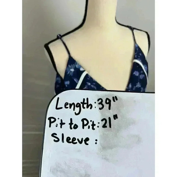 Anthropologie Greylin Wrap Midi Dress Ruffles Sleeveless Tie Blue Women's S - Picture 12 of 12